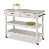 Homestyles Savannah Kitchen Cart -The Novogratz Shop 1010438 White