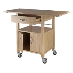 Winsome Drop-Leaf Kitchen Cart 5 Winsome Drop-Leaf Kitchen Cart -The Novogratz Shop 1102196 ALT