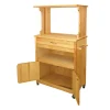 Catskill Craftsmen Natural Finish Microwave Cart -The Novogratz Shop 1267099