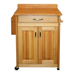 Catskill Craftsmen Deluxe Butcher Block Top Kitchen Cart