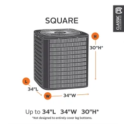 Classic Accessories Ravenna Square Air Conditioner Cover - Outdoor -The Novogratz Shop 1835988 ALT3