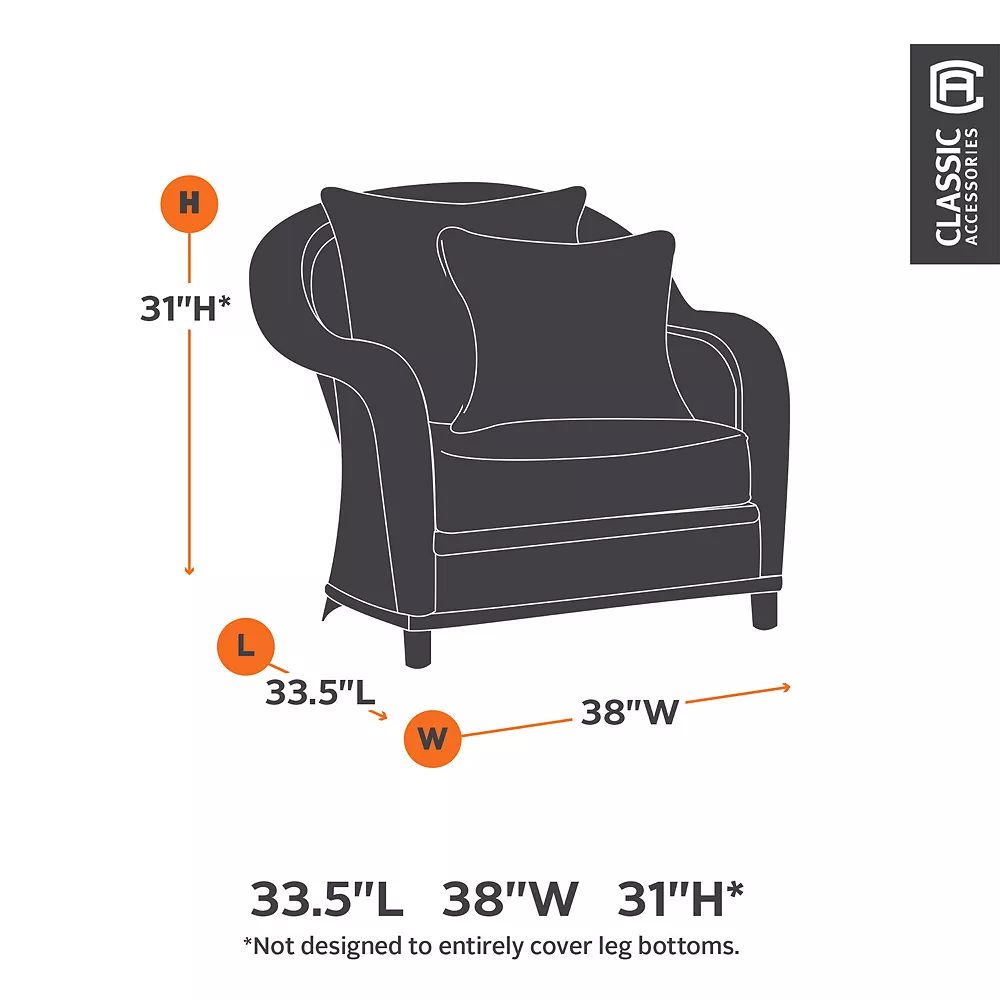 Classic Accessories Ravenna Lounge Chair Cover - Outdoor 6 Classic Accessories Ravenna Lounge Chair Cover - Outdoor - Image 4