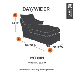 Classic Accessories Ravenna Chaise Cover - Outdoor -The Novogratz Shop 1836304 ALT3