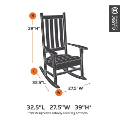 Classic Accessories Ravenna Rocking Chair Cover - Outdoor -The Novogratz Shop 1836369 ALT3