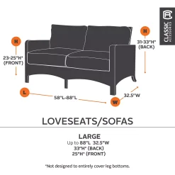 Classic Accessories Ravenna 90-in. Sofa Cover - Outdoor -The Novogratz Shop 1836384 ALT3