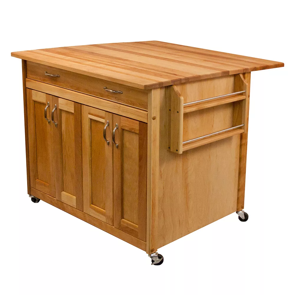Catskill Craftsmen Deep Island Drop Leaf Kitchen Cart 3 Catskill Craftsmen Deep Island Drop Leaf Kitchen Cart