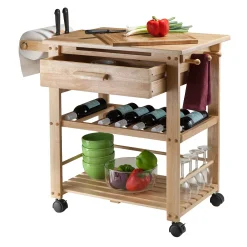 Winsome Finland Kitchen Cart 8 Winsome Finland Kitchen Cart -The Novogratz Shop 2041530 ALT2