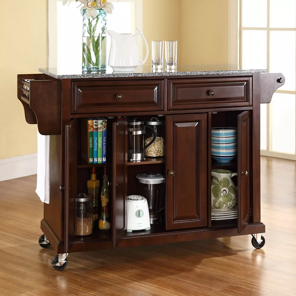 Crosley Furniture Granite Kitchen Cart 4 Crosley Furniture Granite Kitchen Cart - Image 2