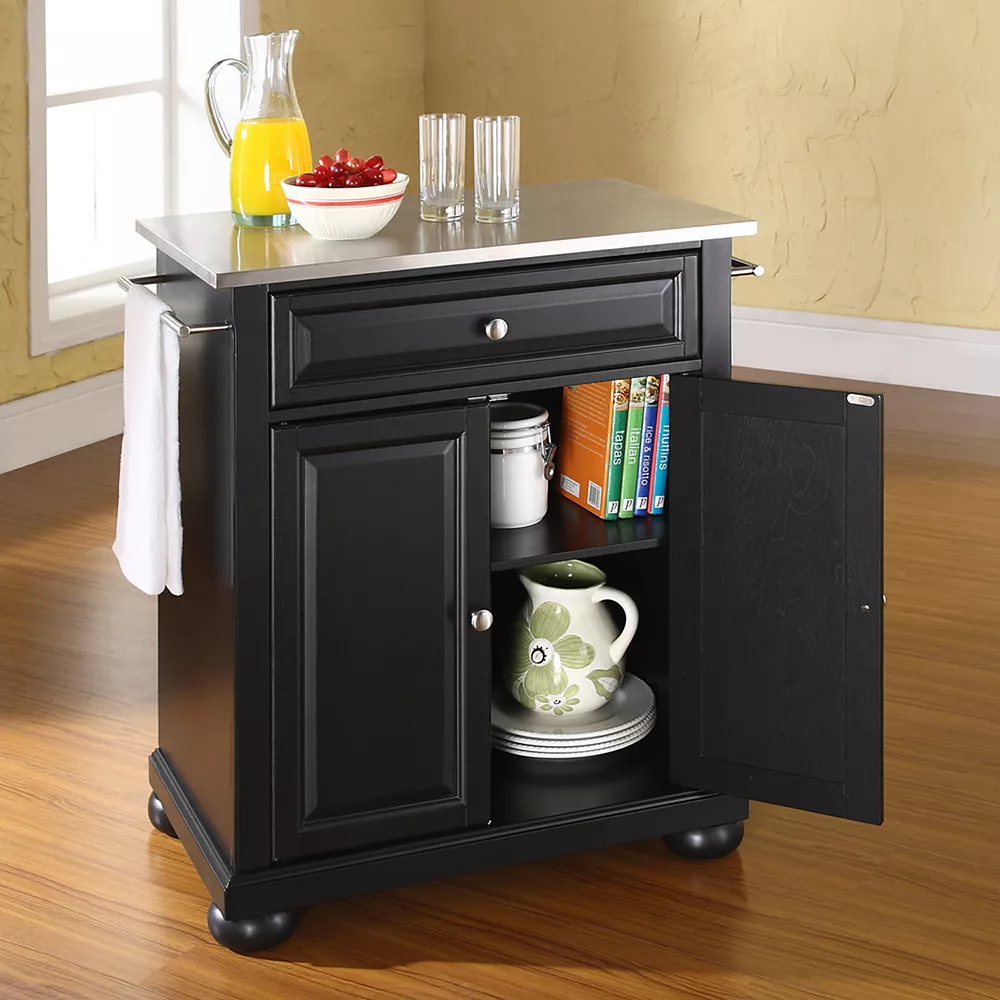 Crosley Furniture Alexandria Stainless Steel Top Kitchen Island 4 Crosley Furniture Alexandria Stainless Steel Top Kitchen Island - Image 2