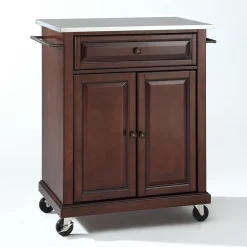 Crosley Furniture Stainless Steel Top Kitchen Island Cart -The Novogratz Shop 2062208 ALT2