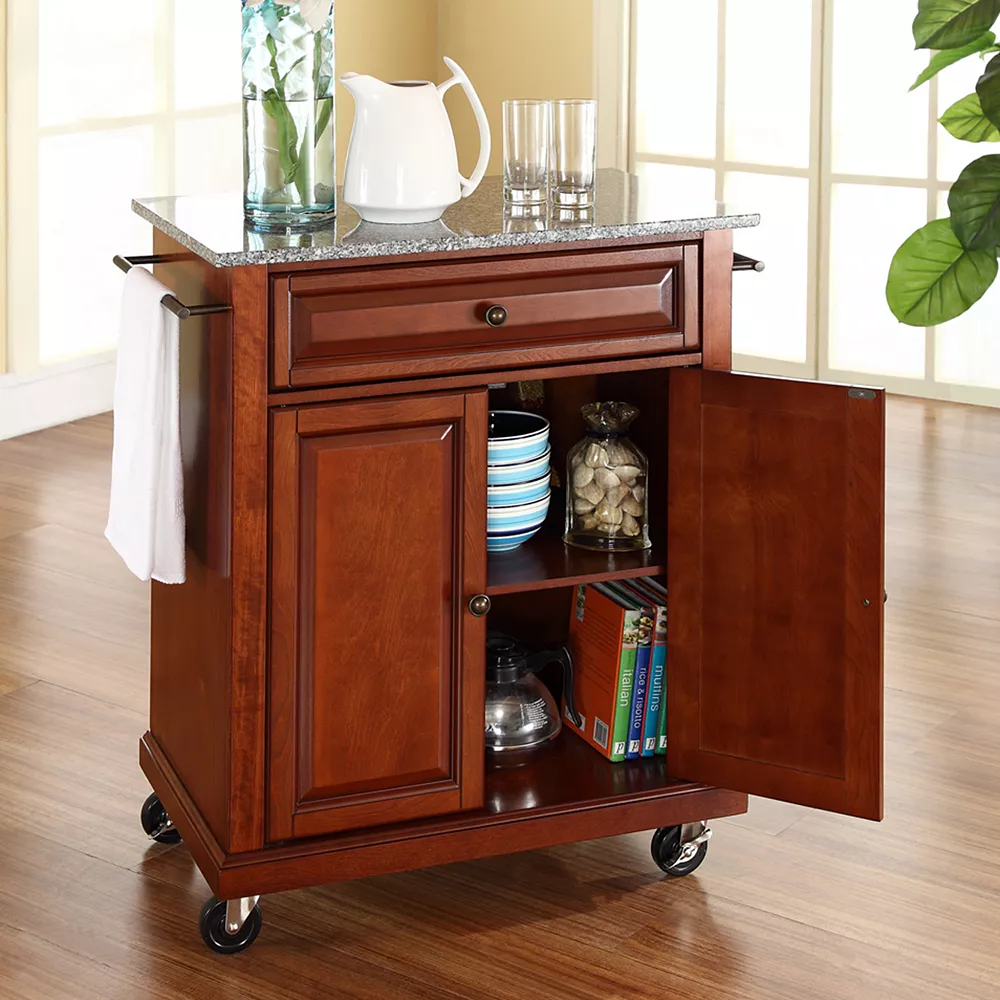 Crosley Furniture Granite Top Kitchen Island Cart 4 Crosley Furniture Granite Top Kitchen Island Cart - Image 2
