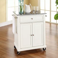 Crosley Furniture Granite Top Kitchen Island Cart