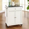 Crosley Furniture Black Granite Top Kitchen Island Cart 1 Crosley Furniture Black Granite Top Kitchen Island Cart -The Novogratz Shop 2062413 White