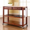 Crosley Furniture Wood Top Kitchen Cart -The Novogratz Shop 2062427 Cherry