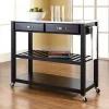 Crosley Furniture Stainless Steel Top Kitchen Cart 1 Crosley Furniture Stainless Steel Top Kitchen Cart -The Novogratz Shop 2062432 Black