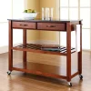 Crosley Furniture Black Granite Top Kitchen Cart
