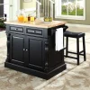 Crosley Furniture 3-piece Kitchen Island & Saddle Counter Stool Set -The Novogratz Shop 2062995 Black