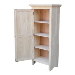 International Concepts Unfinished 4-Shelf Storage Cabinet -The Novogratz Shop 2082203 ALT4