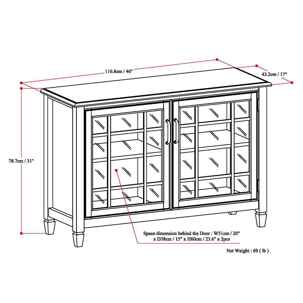 Simpli Home Connaught Low Storage Cabinet 6 Simpli Home Connaught Low Storage Cabinet - Image 4