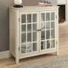 Linon Largo Antique Double Door Cabinet -The Novogratz Shop 2431472 White