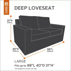 Classic Accessories Veranda Patio Large Sofa Cover -The Novogratz Shop 2447929 ALT