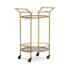 Linon Metallic Round Bar Cart 1 Linon Metallic Round Bar Cart -The Novogratz Shop 2450175