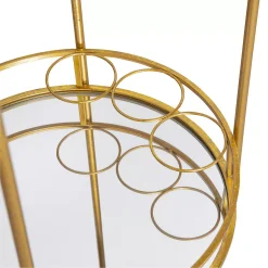 Linon Metallic Round Bar Cart 10 Linon Metallic Round Bar Cart -The Novogratz Shop 2450175 ALT2