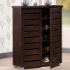 Baxton Studio Adalwin Wood Shoe Storage Entryway Cabinet -The Novogratz Shop 2528955