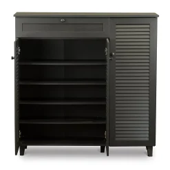 Baxton Studio Pocillo Shoe Storage Cabinet 9 Baxton Studio Pocillo Shoe Storage Cabinet -The Novogratz Shop 2529188 ALT2