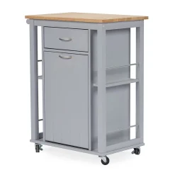 Baxton Studio Yonkers Kitchen Cart