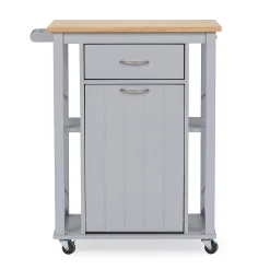 Baxton Studio Yonkers Kitchen Cart -The Novogratz Shop 2534694 ALT2