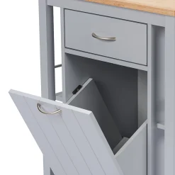 Baxton Studio Yonkers Kitchen Cart -The Novogratz Shop 2534694 ALT3