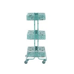 Linon Floral Metal Mobile Cart -The Novogratz Shop 2563605 ALT2
