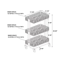 Linon Floral Metal Mobile Cart -The Novogratz Shop 2563605 ALT99