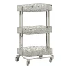 Linon Floral Metal Mobile Cart -The Novogratz Shop 2563605 Cream