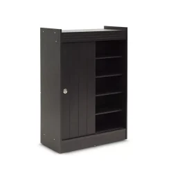 Baxton Studio Shoe Rack Cabinet -The Novogratz Shop 2654488 ALT
