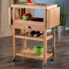 Winsome Barton Rolling Space Saver Bar Cart -The Novogratz Shop 2708631