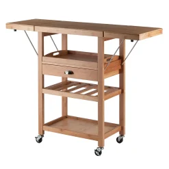 Winsome Barton Rolling Space Saver Bar Cart 8 Winsome Barton Rolling Space Saver Bar Cart -The Novogratz Shop 2708631 ALT2