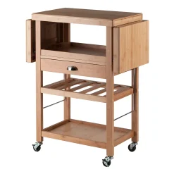 Winsome Barton Rolling Space Saver Bar Cart 9 Winsome Barton Rolling Space Saver Bar Cart -The Novogratz Shop 2708631 ALT3