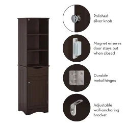 RiverRidge Home Ashland Tall Floor Cabinet -The Novogratz Shop 2770284 ALT2