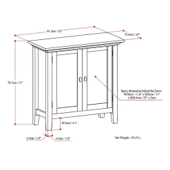 Simpli Home Redmond 2-Door Storage Cabinet 9 Simpli Home Redmond 2-Door Storage Cabinet -The Novogratz Shop 2883587 ALT3