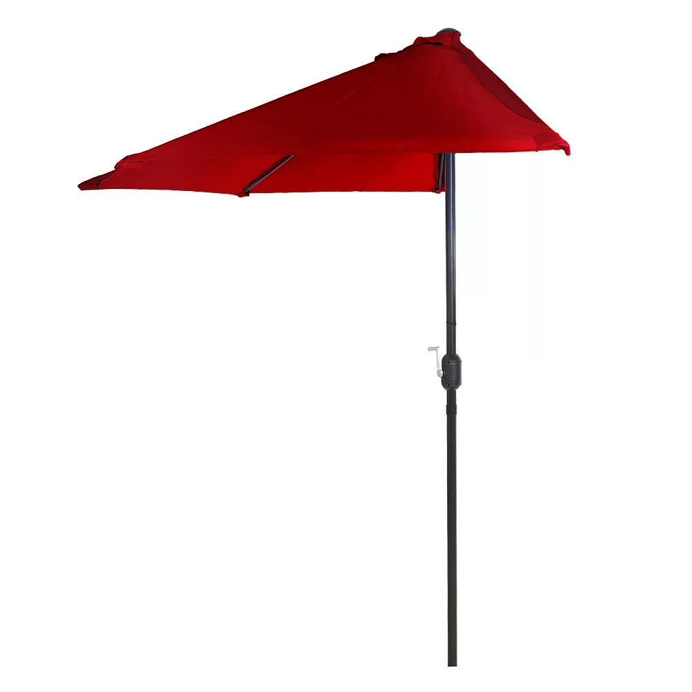 Navarro 9-ft. Half-Round Outdoor Patio Umbrella 3 Navarro 9-ft. Half-Round Outdoor Patio Umbrella - Image 2