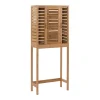 Linon Bracken Space Saver Bamboo Storage Cabinet 2 Linon Bracken Space Saver Bamboo Storage Cabinet -The Novogratz Shop 2940337