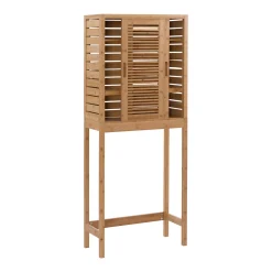 Linon Bracken Space Saver Bamboo Storage Cabinet