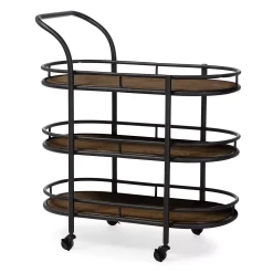 Baxton Studio Karlin Industrial Bar Cart