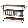 Baxton Studio Bradford Industrial Wine Bar Cart -The Novogratz Shop 2980171