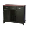 Homestyles Large Buffet - Cherry Top -The Novogratz Shop 319987 Black