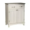 Homestyles Small Buffet - Stainless Steel Top -The Novogratz Shop 320418 White