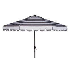 Safavieh 9-ft. Striped Scalloped Trim Patio Umbrella
