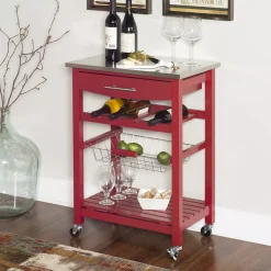 Linon Clarke Kitchen Bar Cart -The Novogratz Shop 3295730 ALT4